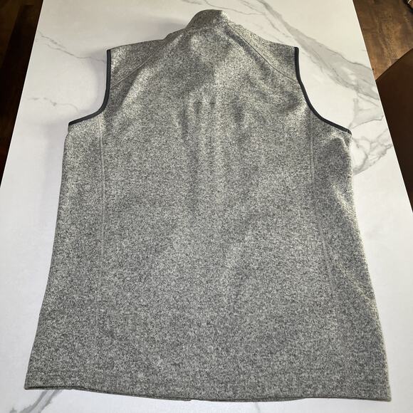 Eddie Bauer Lot of 2 Gray Blue Fleece Vest Zip Up Size TL Three Zip Pockets Logo - Picture 9 of 16